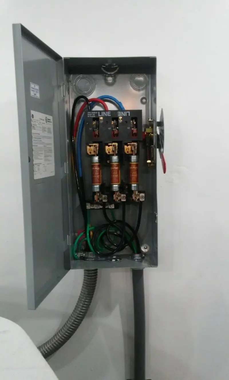 Three-phase disconnect switch installed for Electrical Wiring & Rewiring in New Freedom